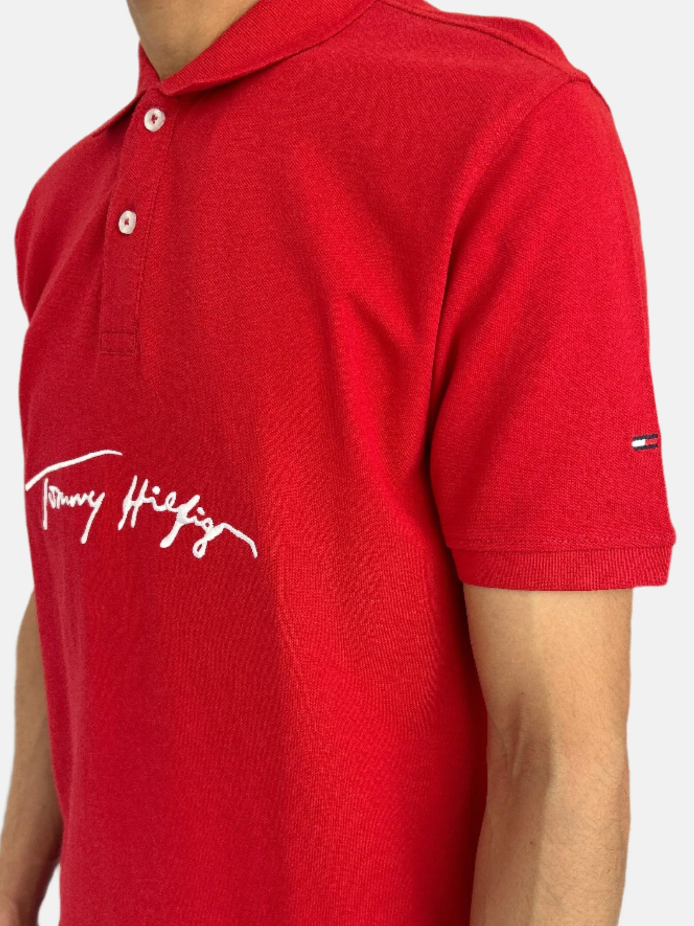 Tommy Hilfiger Red Men Polo T-shirts