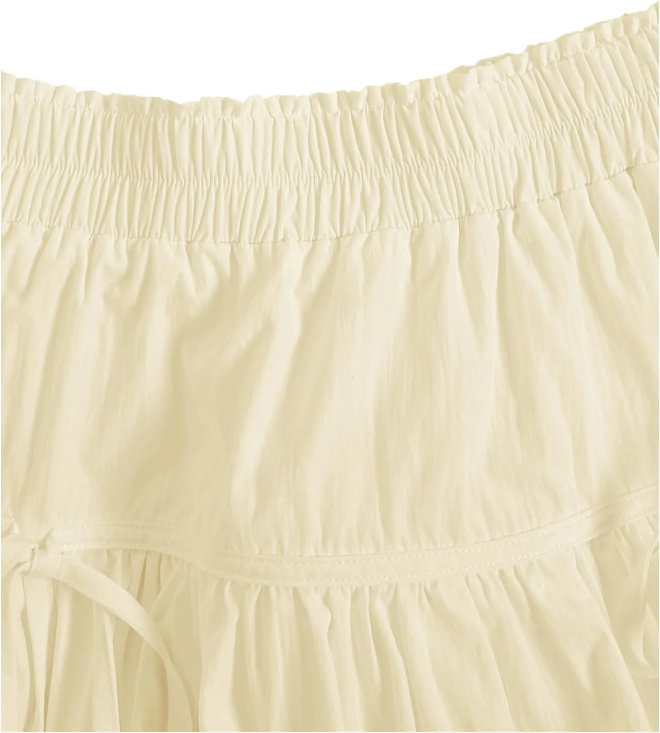 Verdusa Women's Bubble Skirt Ruffled Pleated Mini Skirt Elastic Waist Short Skater Skirts