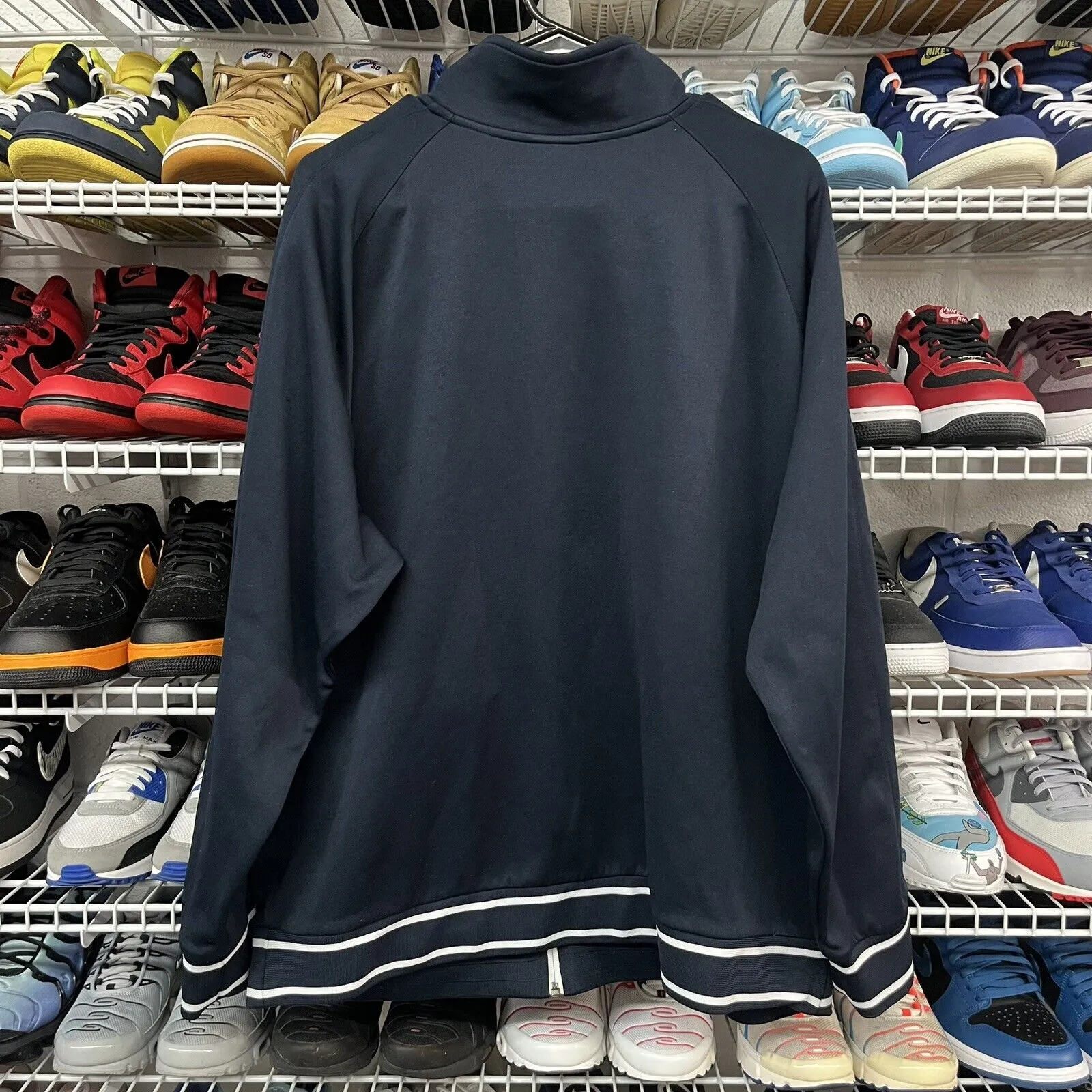 Vtg 2000s Y2K Nike Men Athletic Full Zip Jacket Size 2XL Navy White