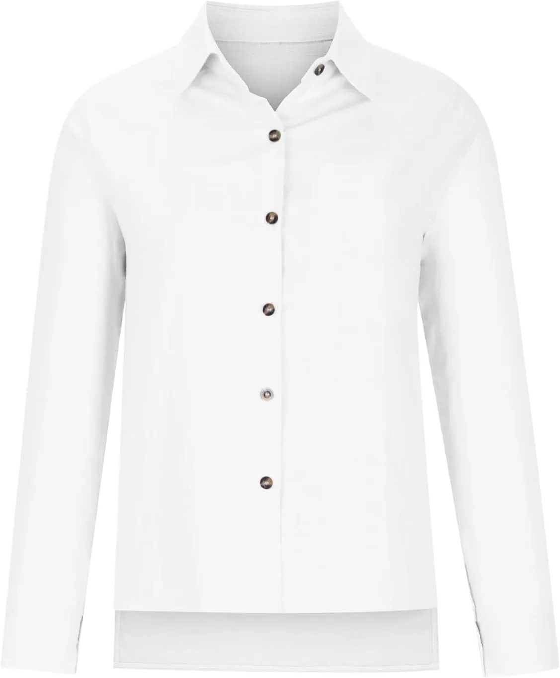 Women Oversized Button Down Gauze Dress Shirts Drop Shoulder Office Blouse Long Sleeve Boyfriend Shirts with Pocket