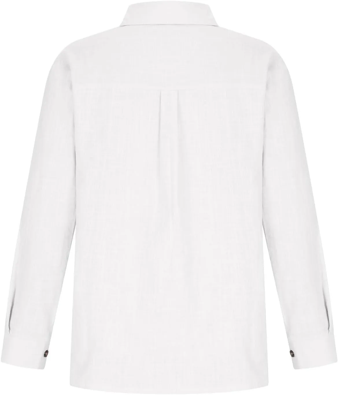 Women Oversized Button Down Gauze Dress Shirts Drop Shoulder Office Blouse Long Sleeve Boyfriend Shirts with Pocket