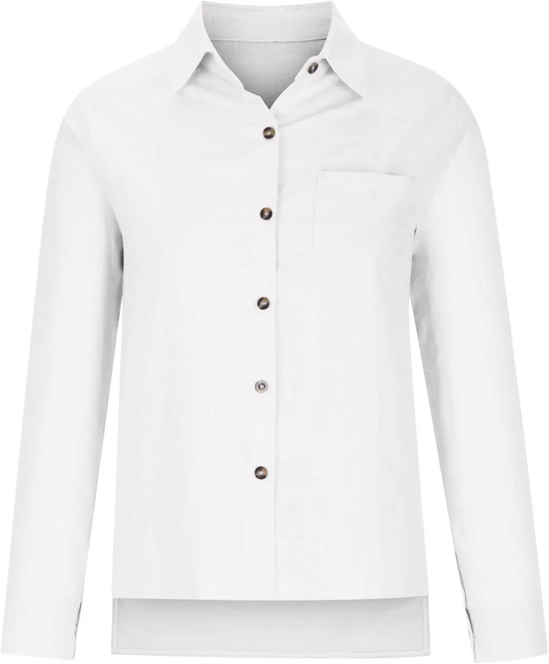 Women Oversized Button Down Gauze Dress Shirts Drop Shoulder Office Blouse Long Sleeve Boyfriend Shirts with Pocket