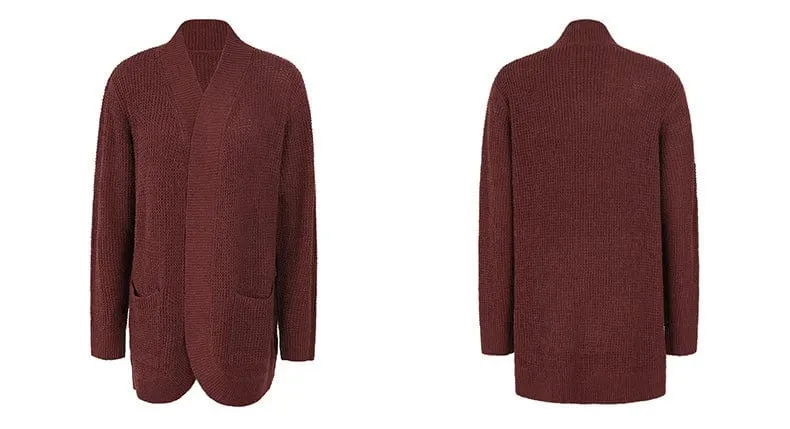 Women's Long Cardigan  Loose Coat Knitted  Sweater