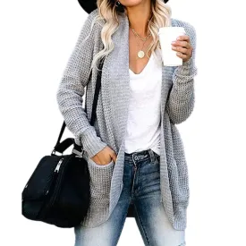 Women's Long Cardigan  Loose Coat Knitted  Sweater