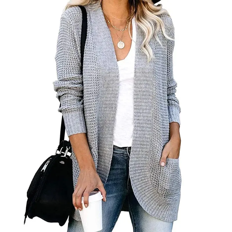 Women's Long Cardigan  Loose Coat Knitted  Sweater