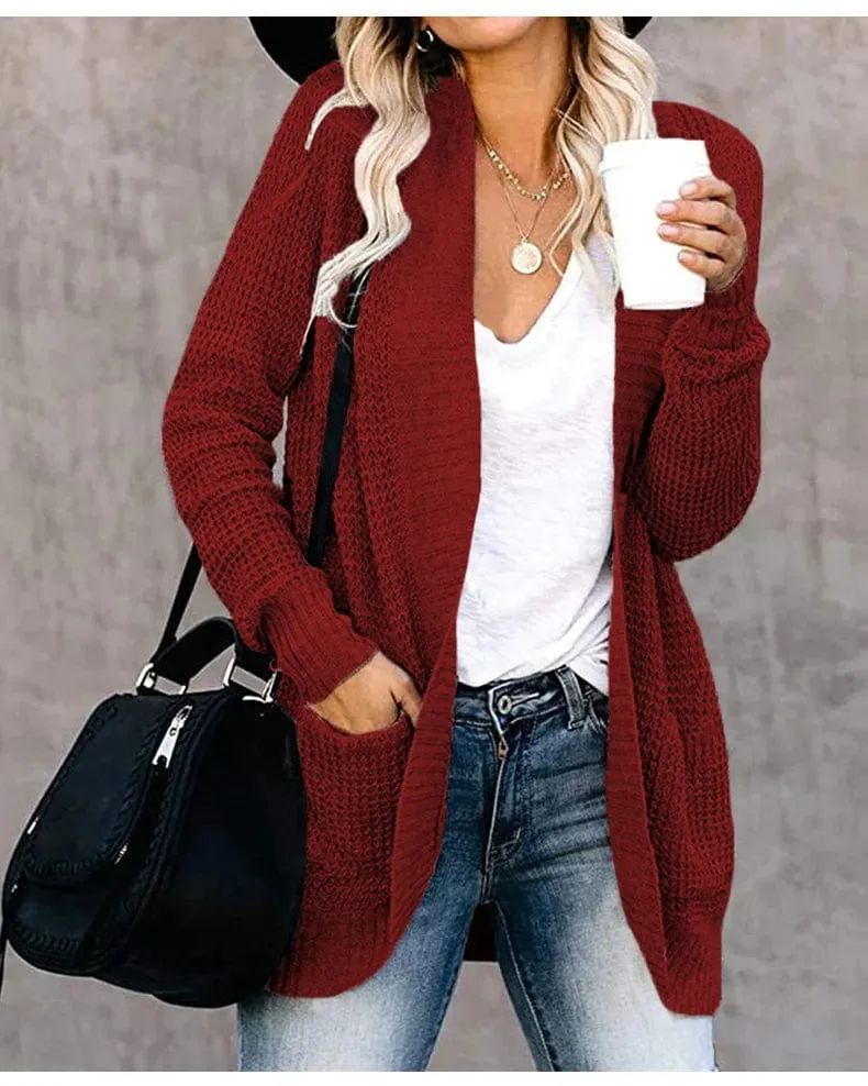 Women's Long Cardigan  Loose Coat Knitted  Sweater