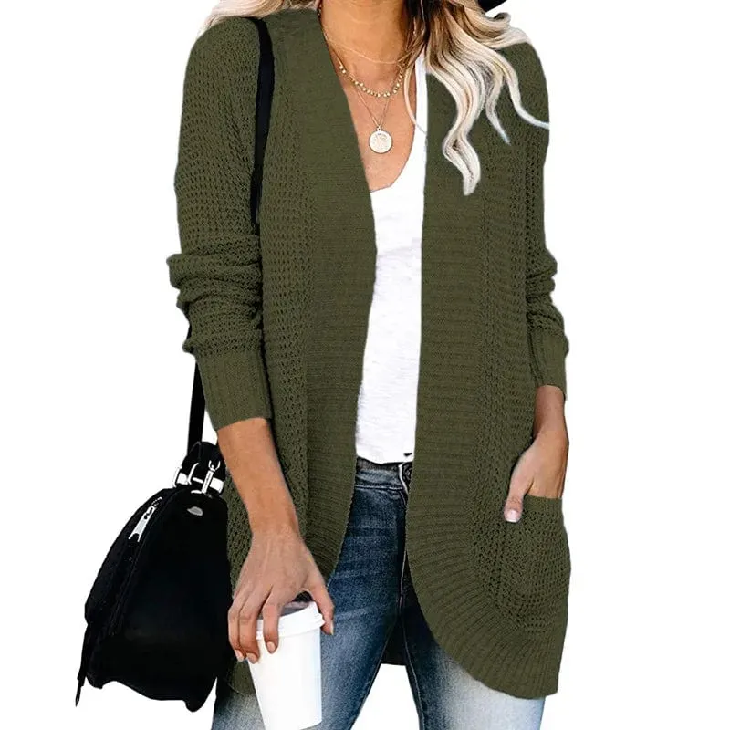 Women's Long Cardigan  Loose Coat Knitted  Sweater