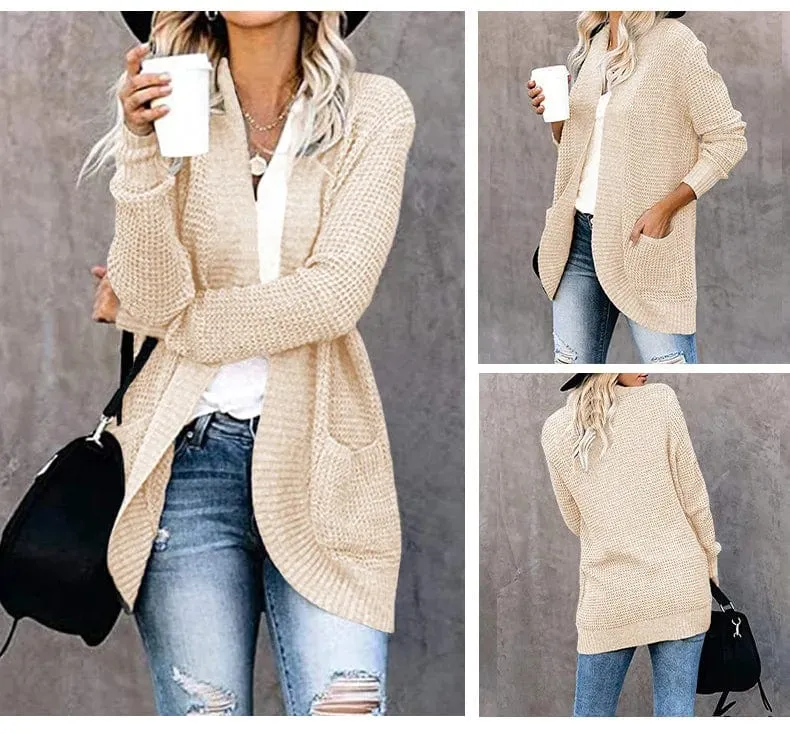 Women's Long Cardigan  Loose Coat Knitted  Sweater