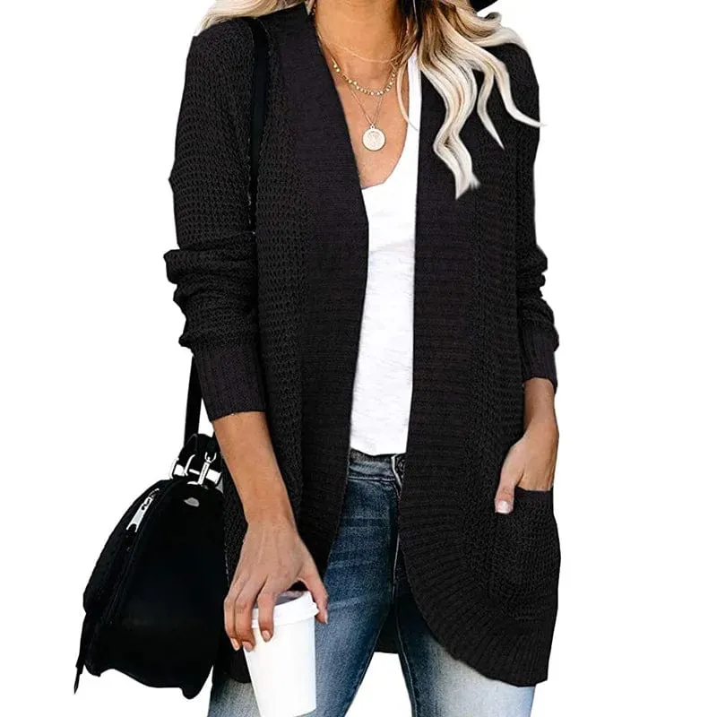 Women's Long Cardigan  Loose Coat Knitted  Sweater