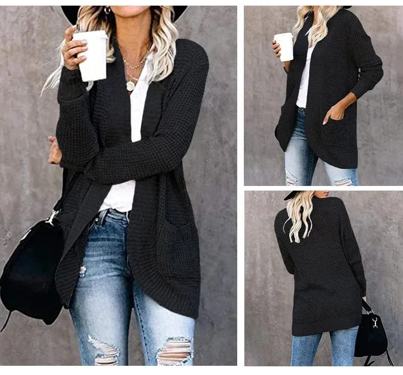 Women's Long Cardigan  Loose Coat Knitted  Sweater