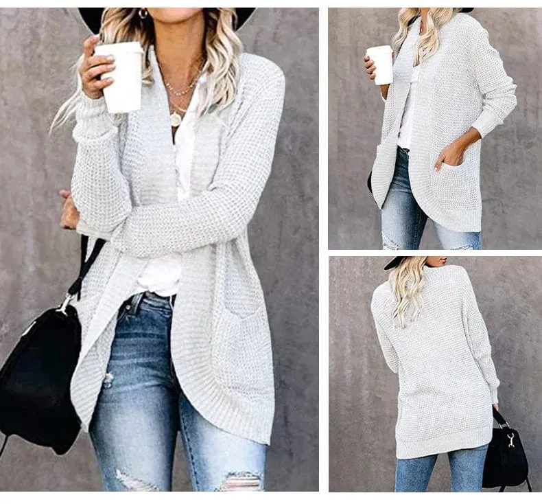 Women's Long Cardigan  Loose Coat Knitted  Sweater