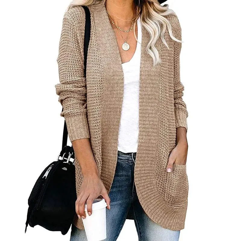 Women's Long Cardigan  Loose Coat Knitted  Sweater
