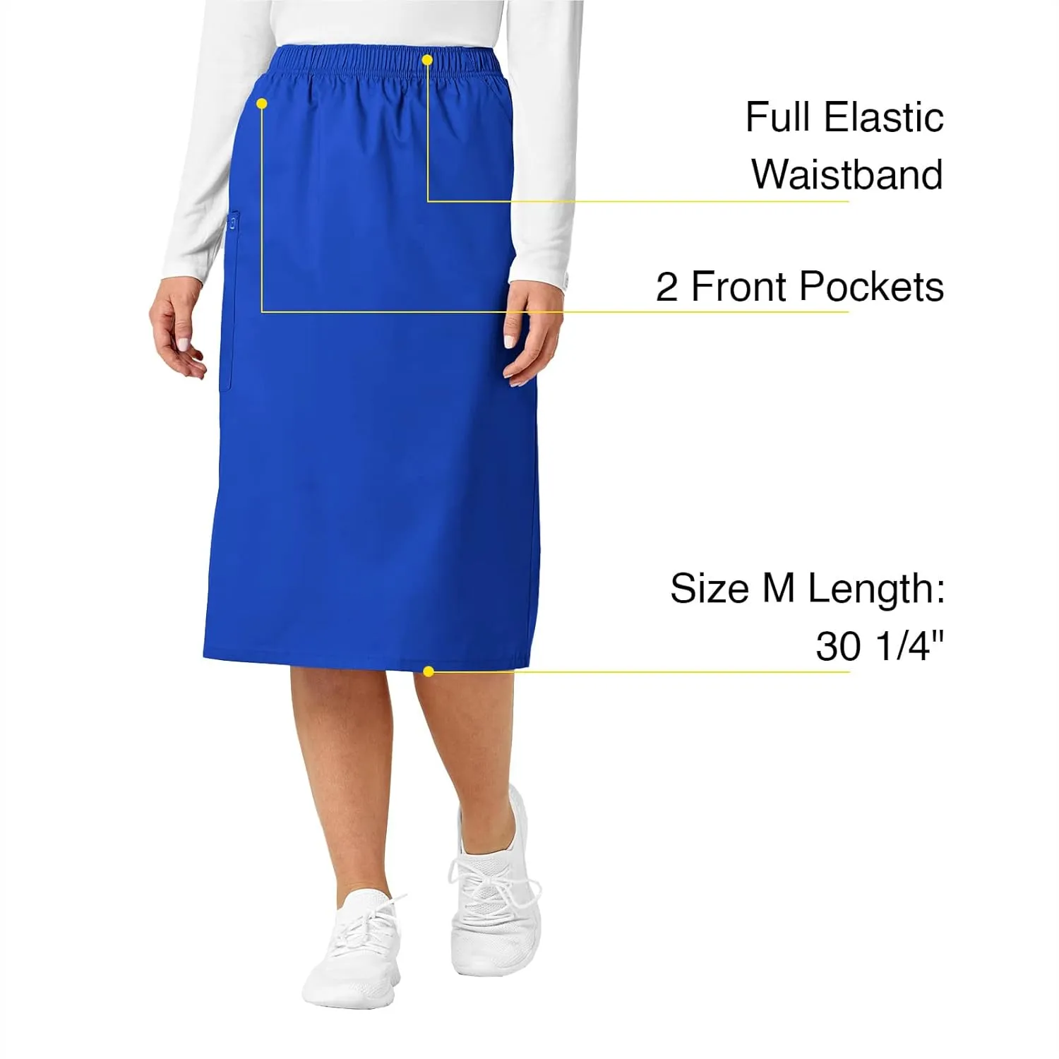 WonderWink Women's Wonderwork Pull-on Cargo Scrub Skirt