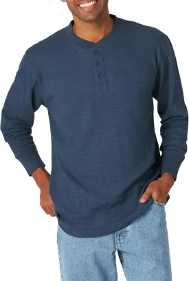 Wrangler Authentics Men's Long Sleeve Waffle Henley