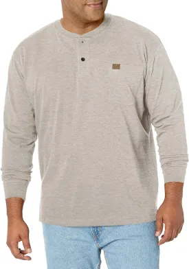 Wrangler Men's Long Sleeve Solid Henley Shirt